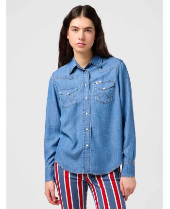 Koszule Wrangler Koszula jeansowa damska Wrangler 112351915